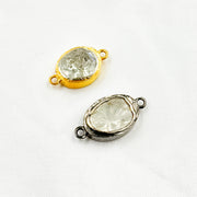 DC940B. Polki Diamond & Sterling Silver Big Connector